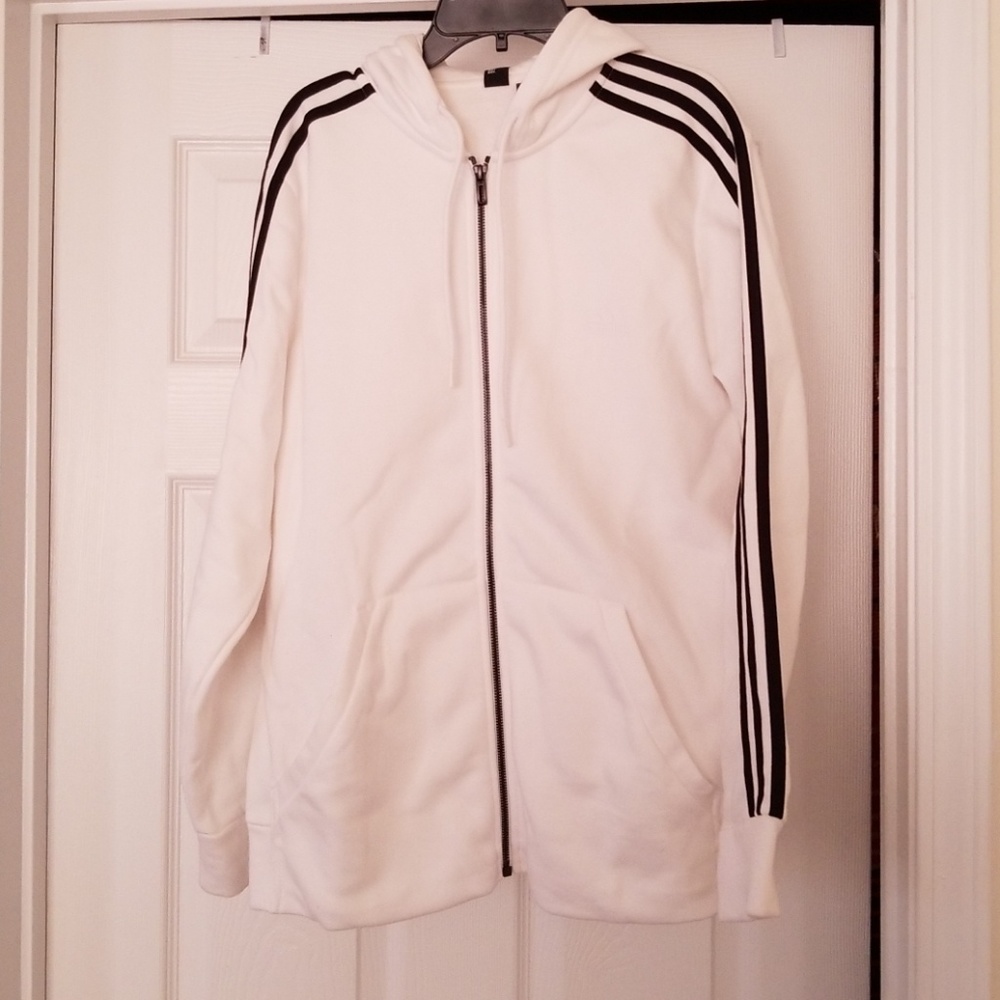 NWT! ADIDAS 3 STRIPE HOODIE/JACKET